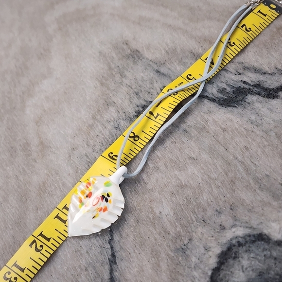 Colorful Glass Leaf Pendant - Picture 6 of 6